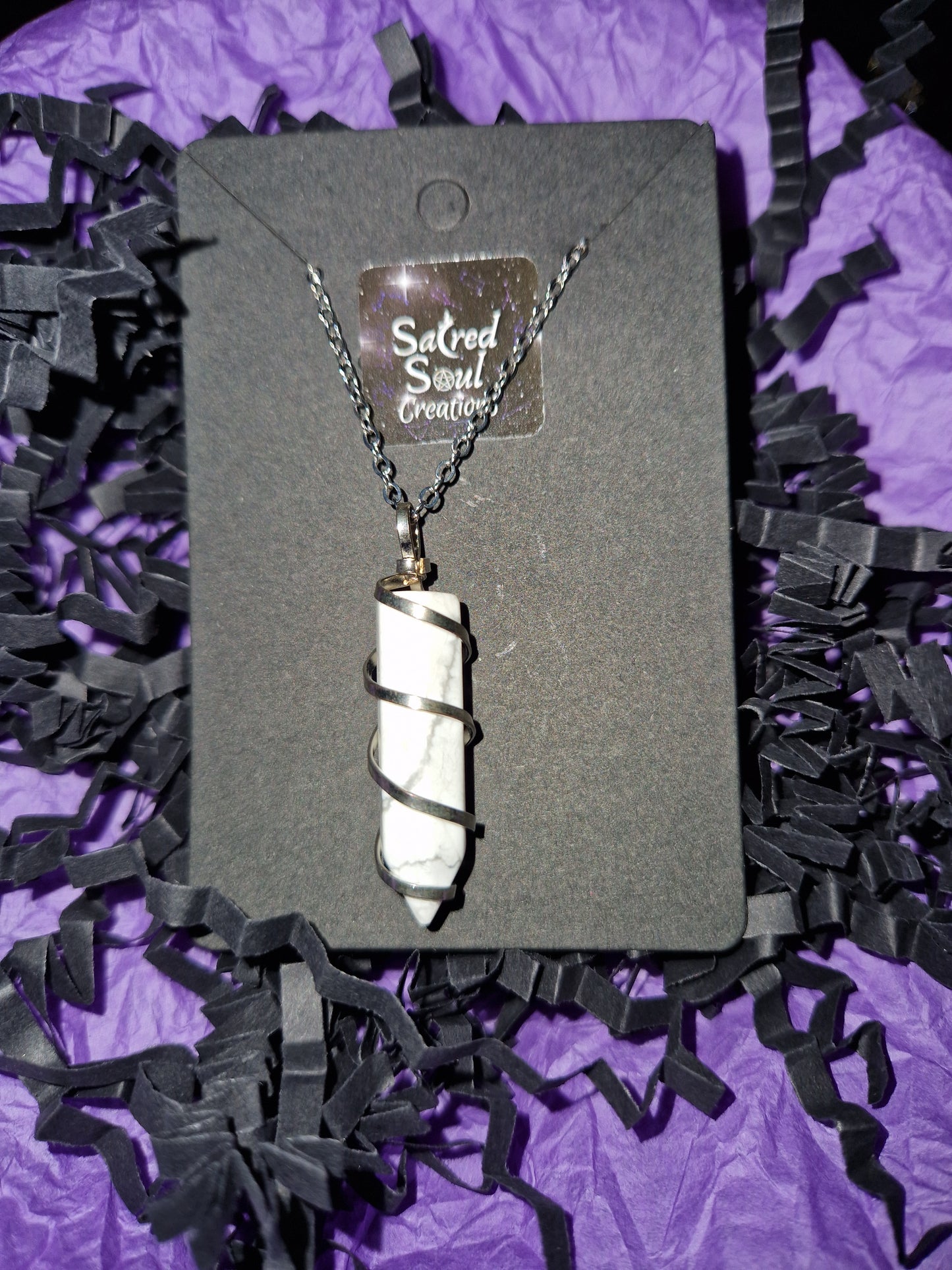 Howlite Point Pendant