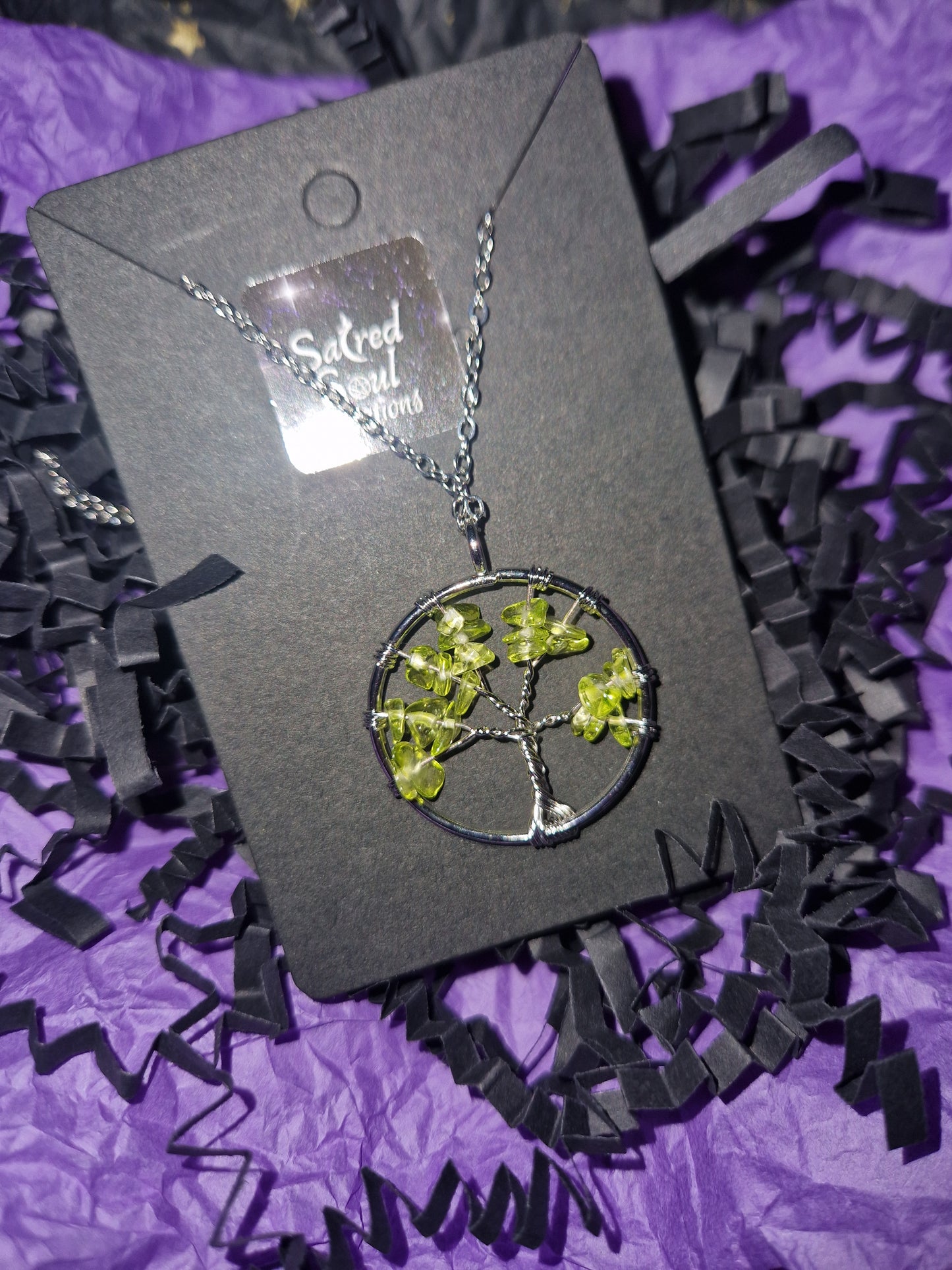 Tree Of Life Peridot Pendant