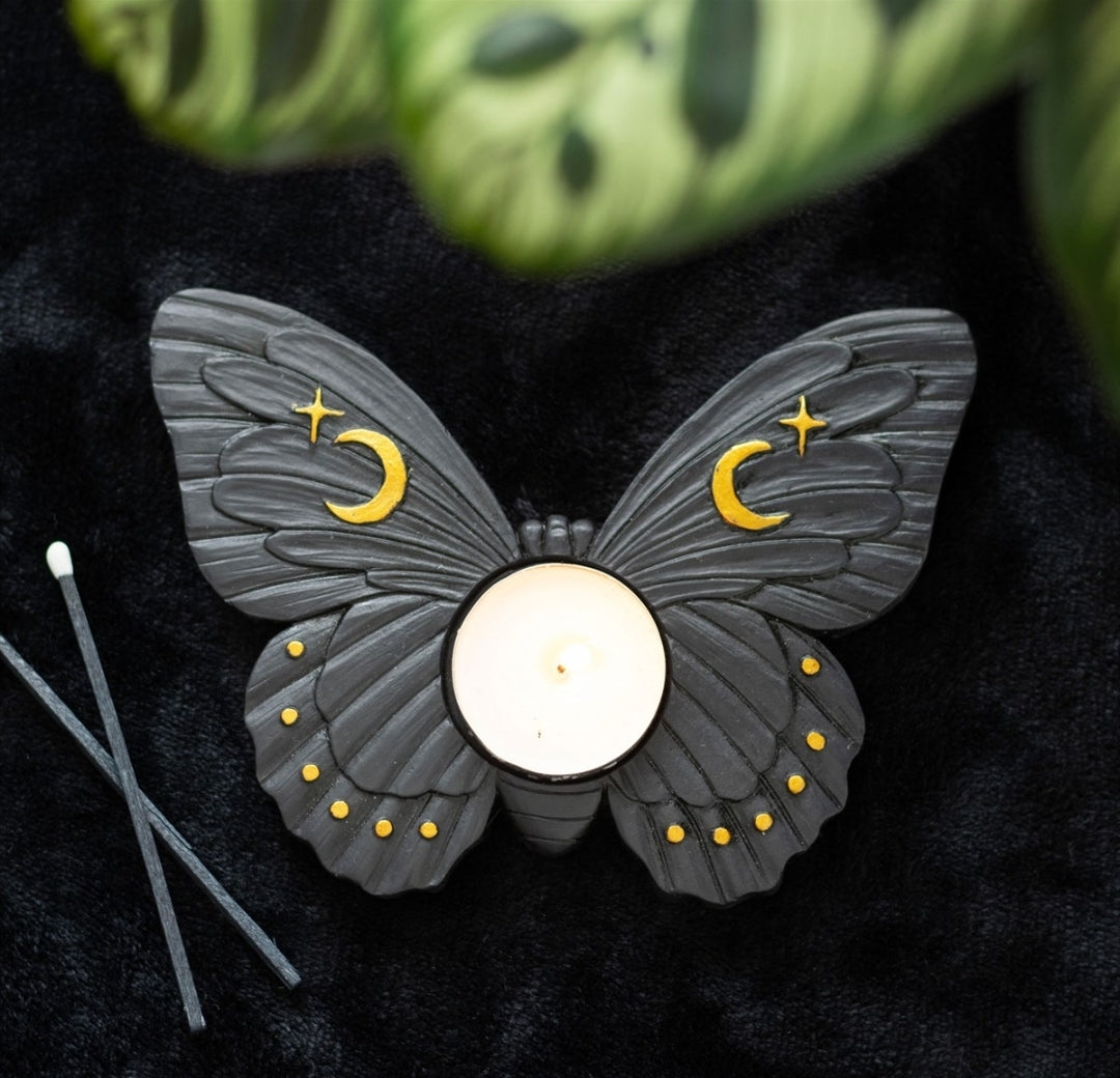 Black Lunar Moth Tealight Holder