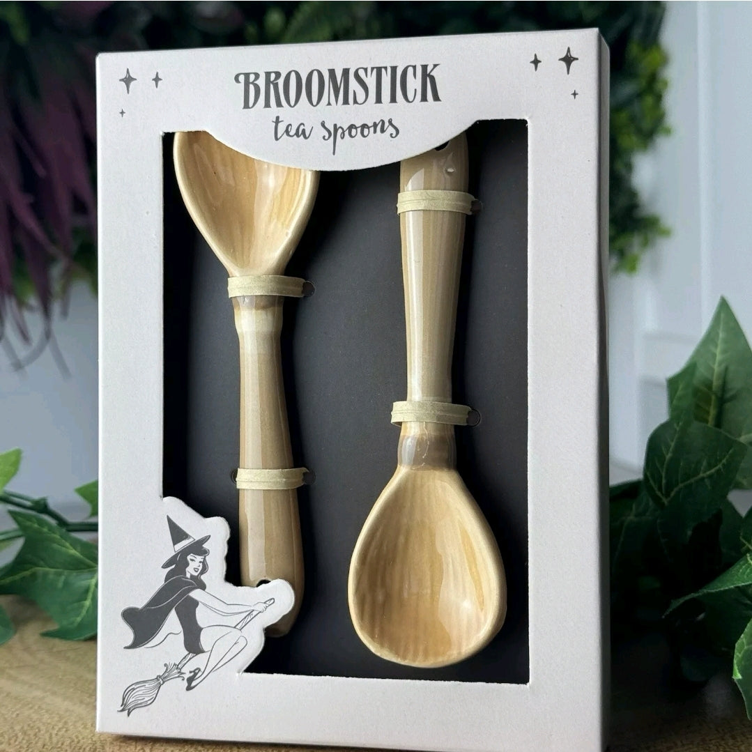 Ceramic Broomstick Spoons