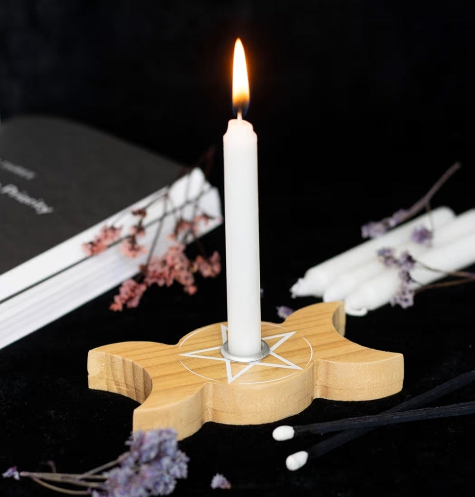 Triple Moon Spell Candle Holder