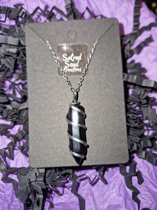 Black Obsidian Point Pendant