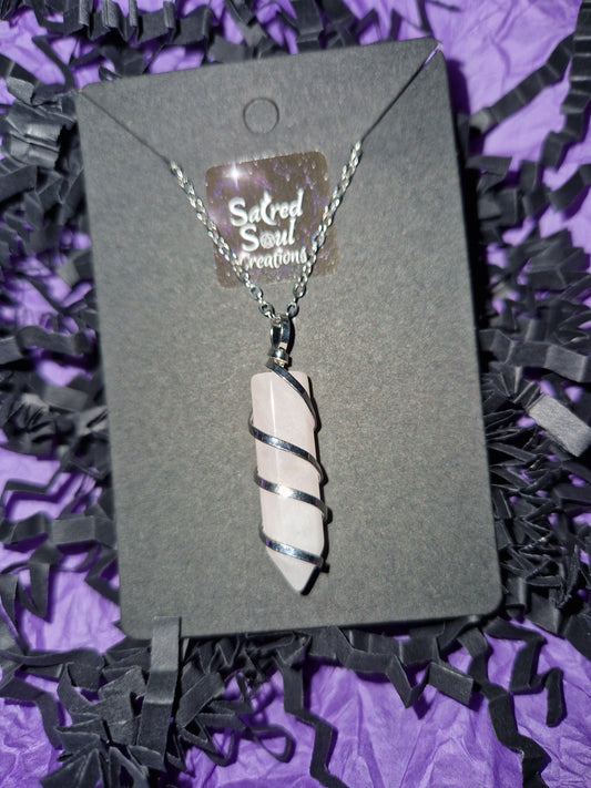 Rose Quartz Point Pendant