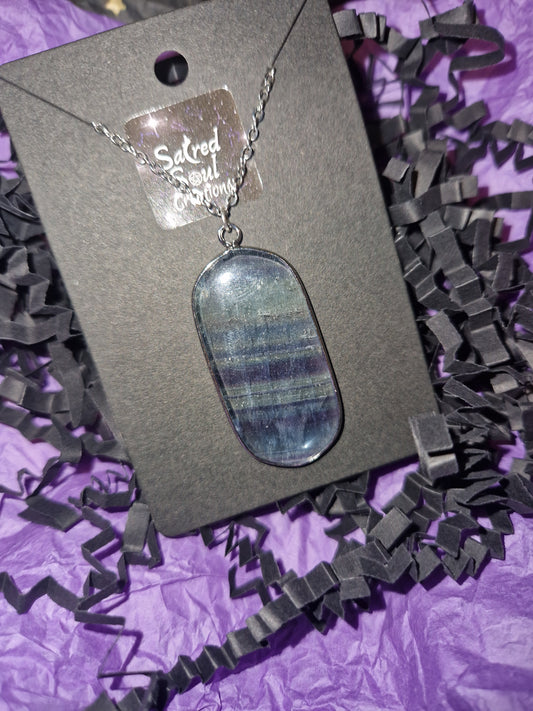 Rainbow Fluorite Pendant