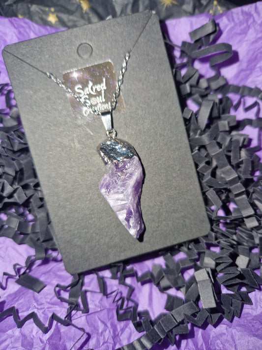 Amethyst Raw Piece Pendant