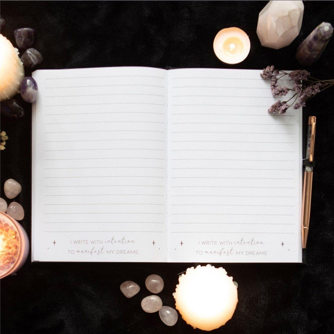 Manifestation Journal with Amethyst Pen