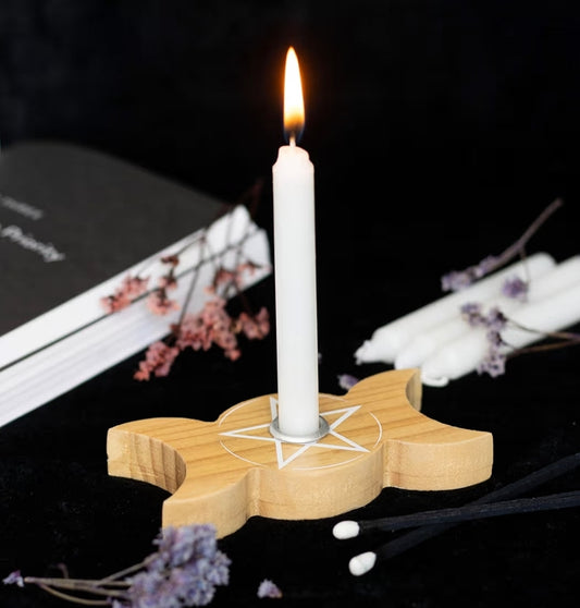 Triple Moon Spell Candle Holder